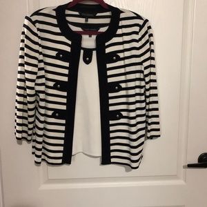 Ming Wang Navy Blue and White Set